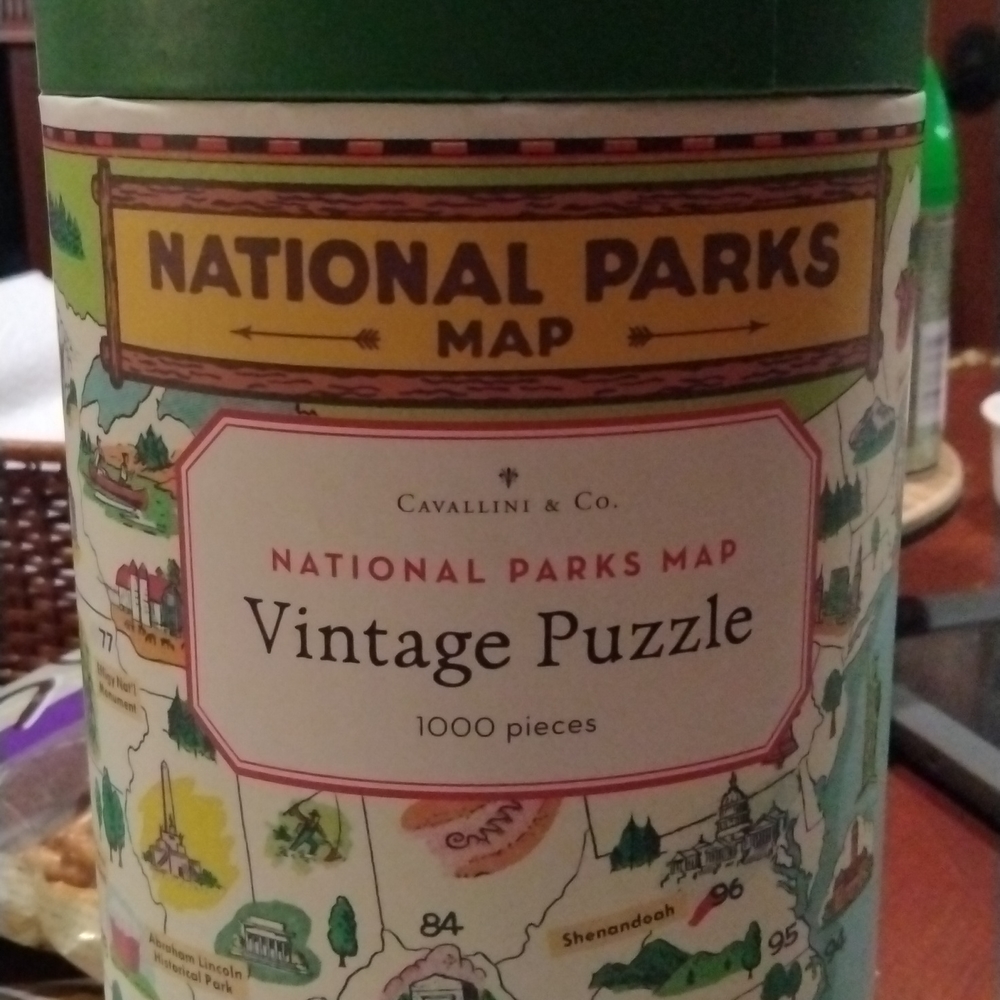 Vintage National Parks Map Puzzle (1000 pcs)